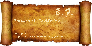 Baumhakl Fedóra névjegykártya
